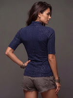 Flattering Casual Shimmer Knit Boho Top