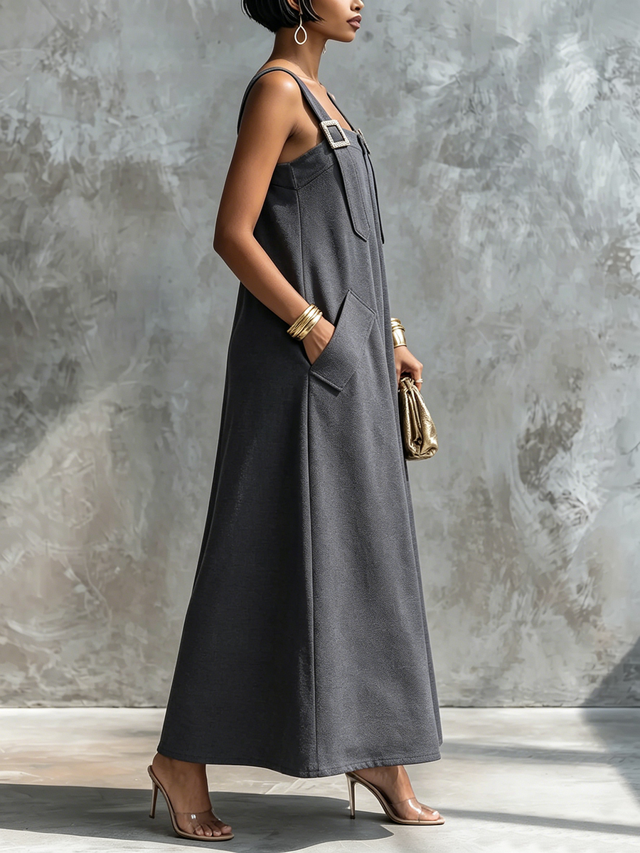 Stylish Artfully Tailored Loose-fitting Jumpsuit
