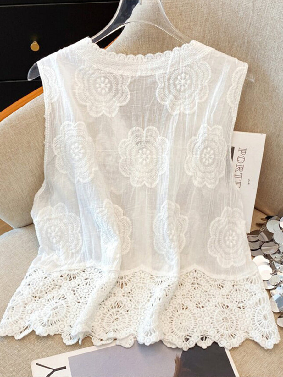 Bohemian Embroidered Sleeveless Top